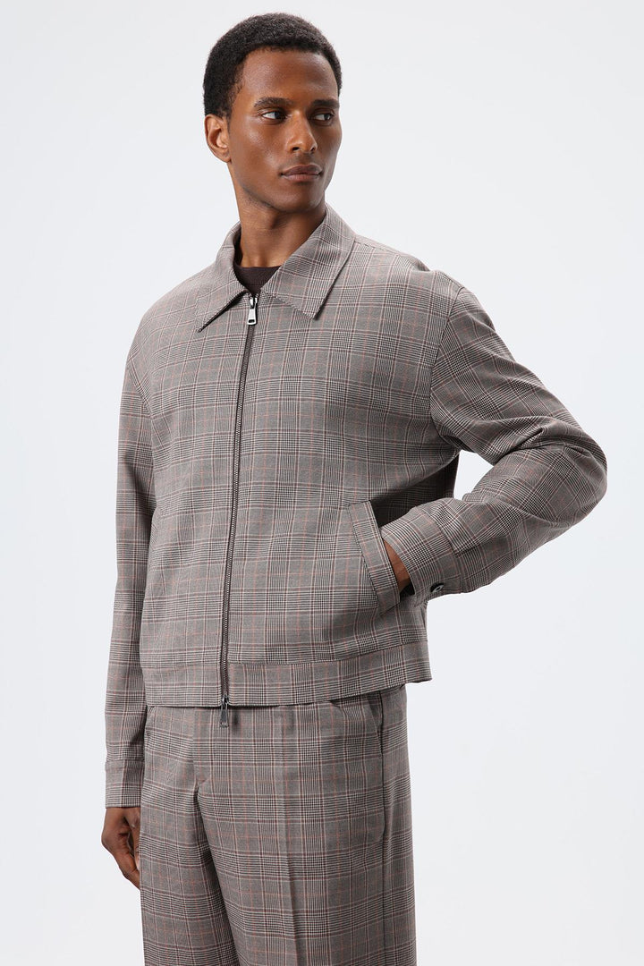 ANT Antioch Kahve Ekoseli Mevsimlik Erkek Mont - Mönchengladbach