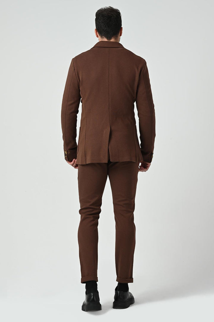 ANT Antioch Coffee Men's Unlined Jacket Trousers Suit - Vitrolles