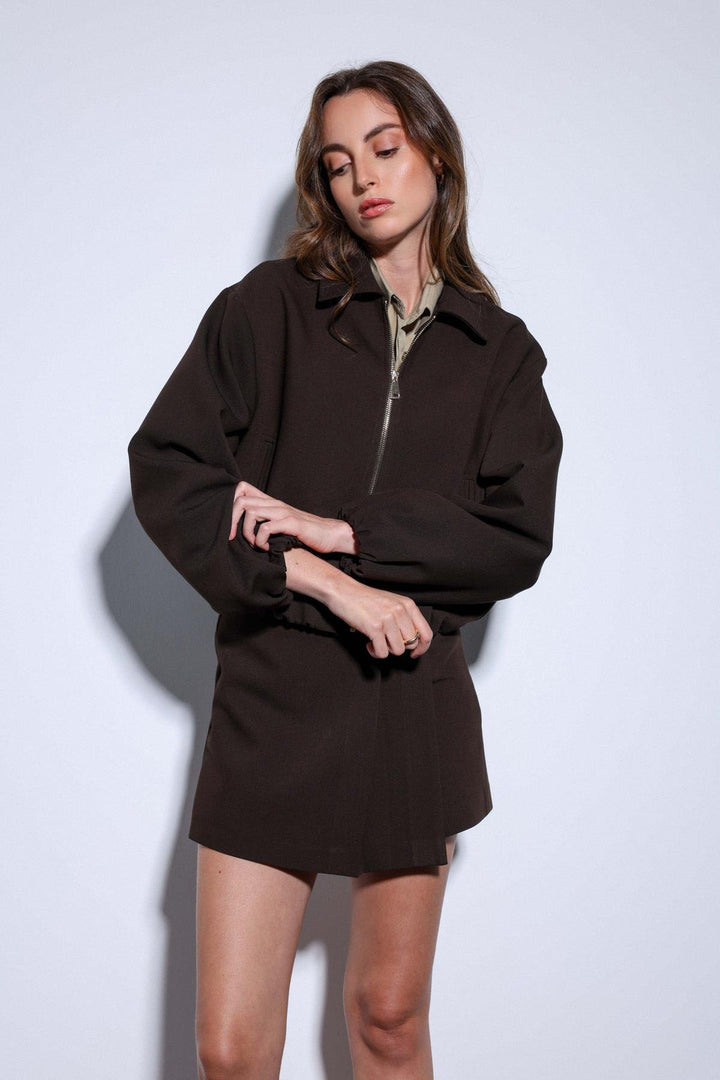 ANT Antioch Coffee Zip Bomber Women's Jacket - Winchester