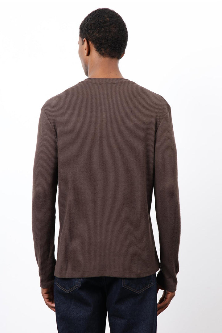 ANT Antioch Kahve Fitilli Düğmeli Yaka T-Shirt - Mazatlán