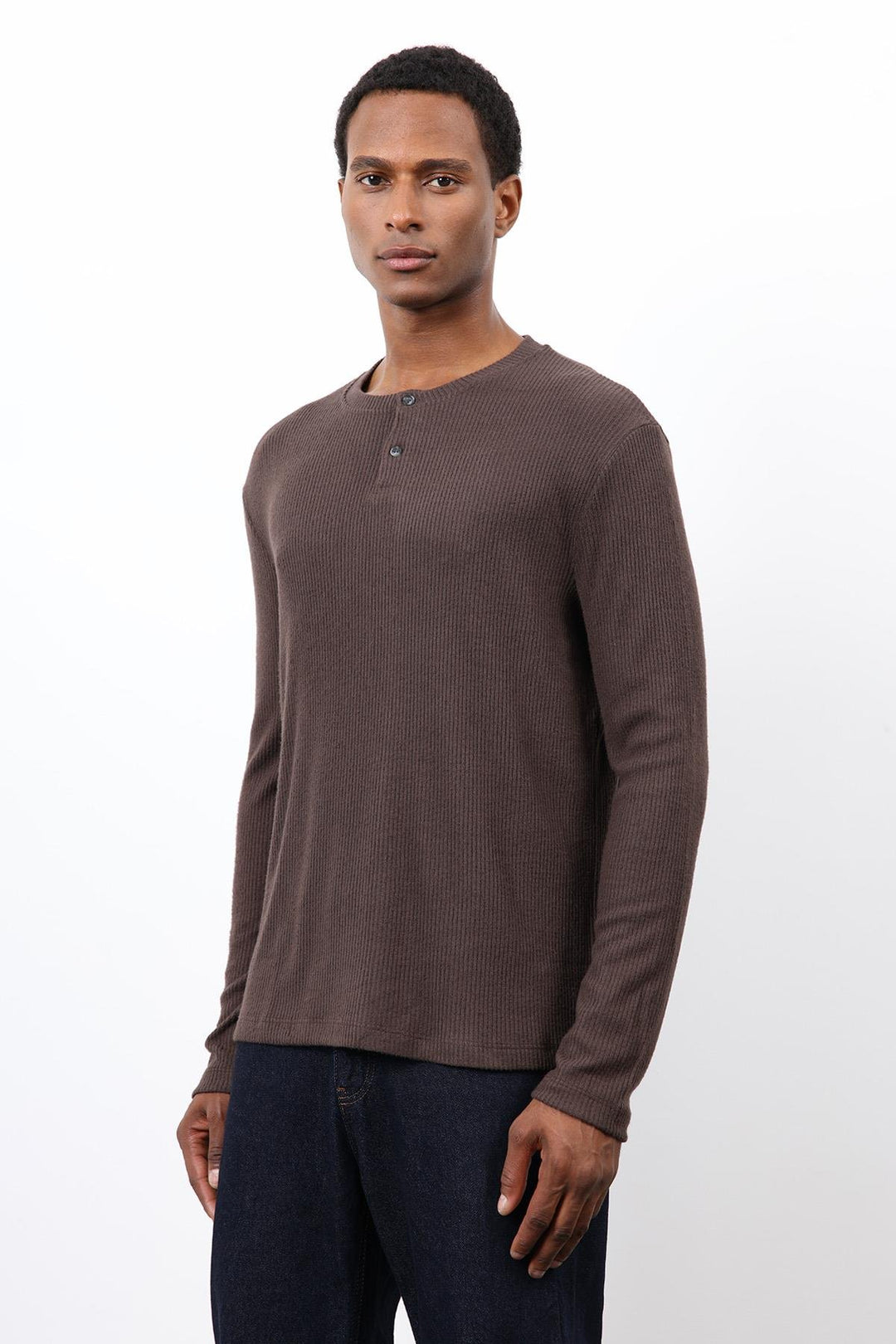 ANT Antioch Kahve Fitilli Düğmeli Yaka T-Shirt - Mazatlán