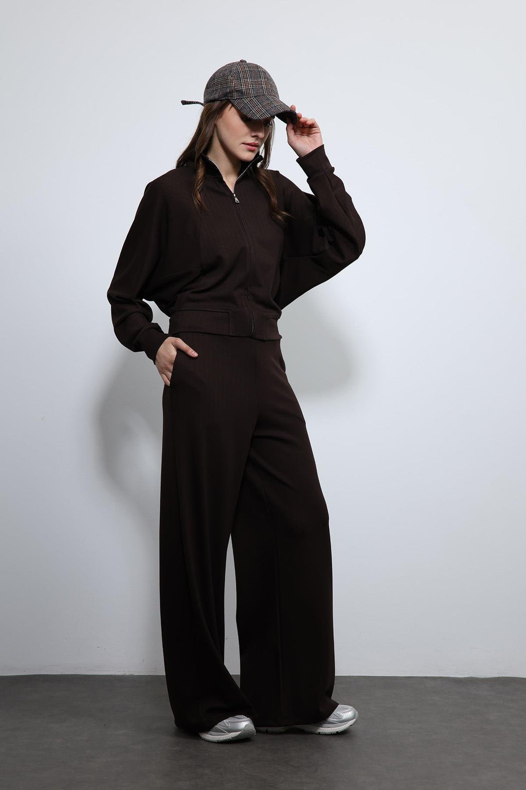 ANT Antioch Kahve Geniş Paça Çizgili Eşofman Takım - Maspalomas