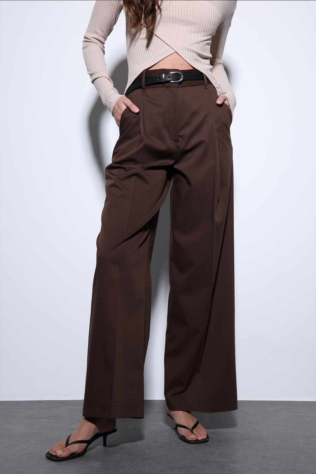 ANT Antioch Coffee Wide Leg Women's Pants - Sunrise Manor