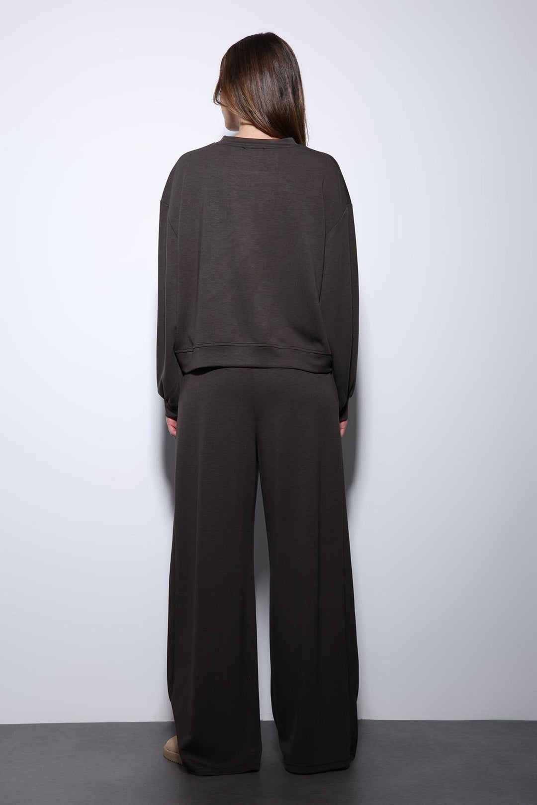 ANT Antioch Coffee Wide Leg Relaxed Women's Suit - Vasylkiv