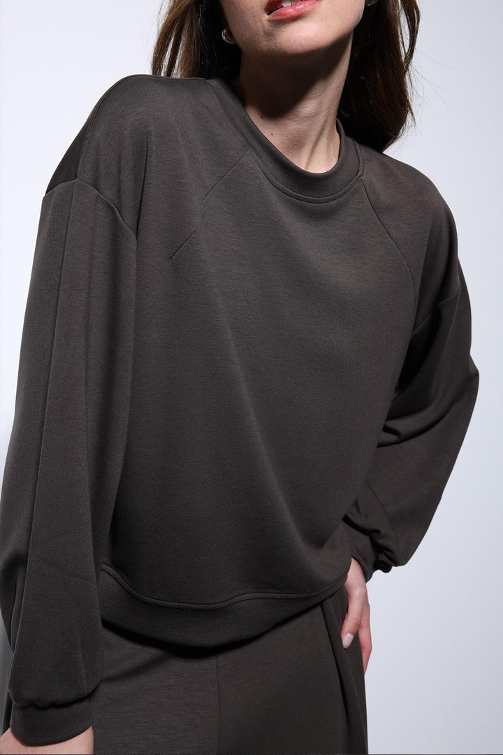 ANT Antioch Coffee Wide Leg Relaxed Women's Suit - Vasylkiv