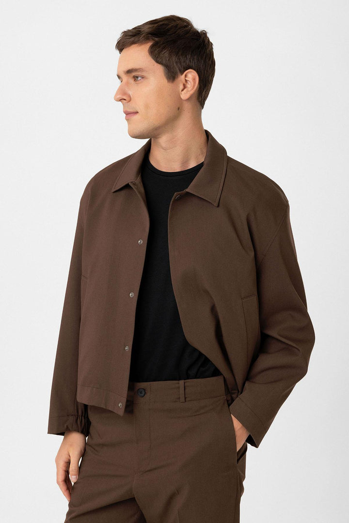 ANT Antioch Coffee Hidden Button Seasonal Relax Fit Men's Jacket - Bocholt