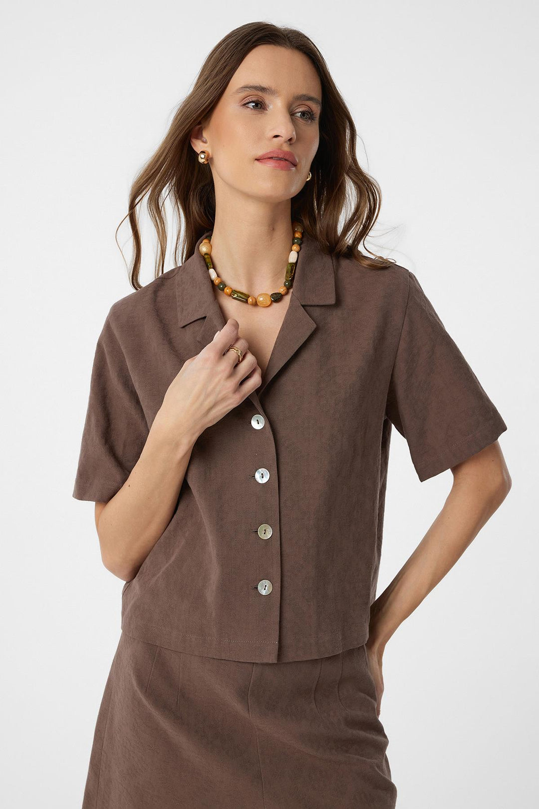ANT Antioch Coffee Shirt Shorts Women's Set - Jiquílpan de Juárez