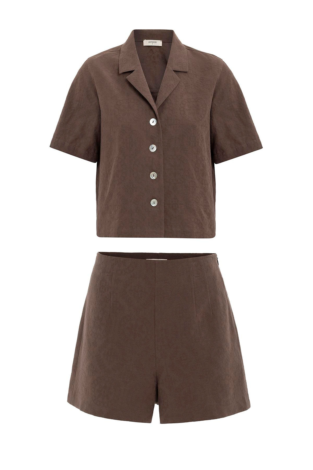 ANT Antioch Coffee Shirt Shorts Women's Set - Jiquílpan de Juárez