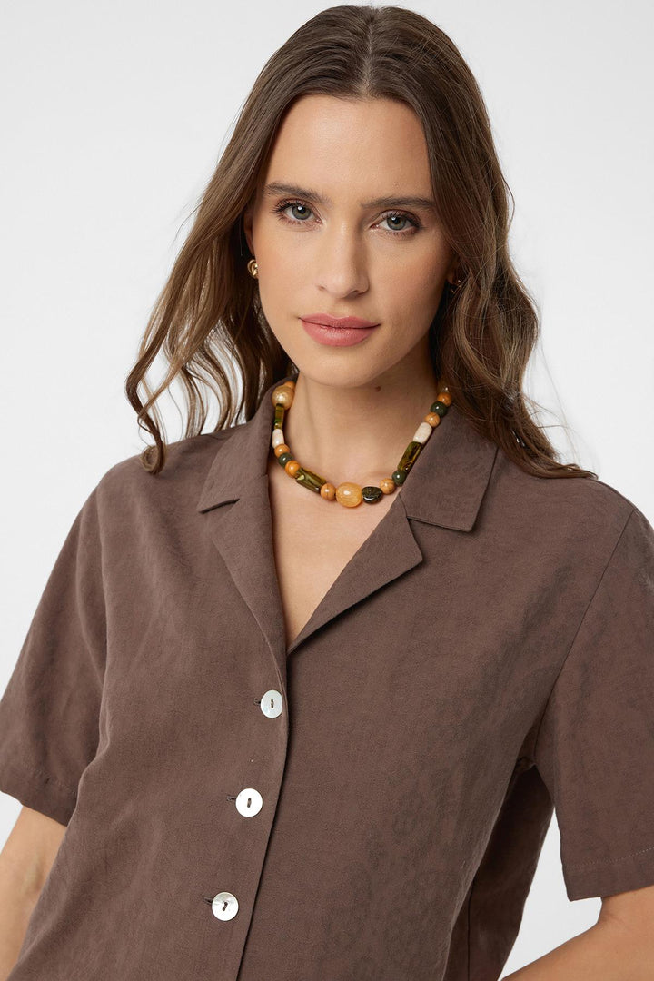 ANT Antioch Coffee Shirt Shorts Women's Set - Jiquílpan de Juárez