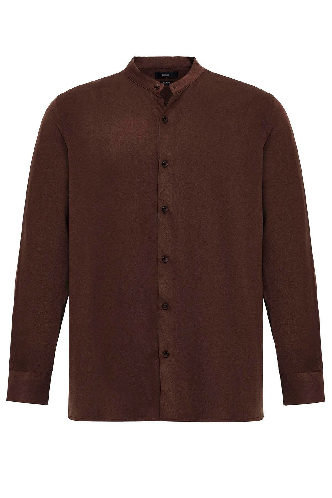 ANT Antioch Kahve Hakim Yaka Regular Fit Erkek Gömlek - Soledad de Graciano Sánchez