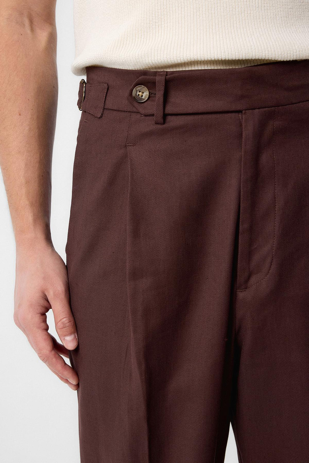 ANT Antioch Coffee Italian Cut High Waist Men's Pants - Irákleio