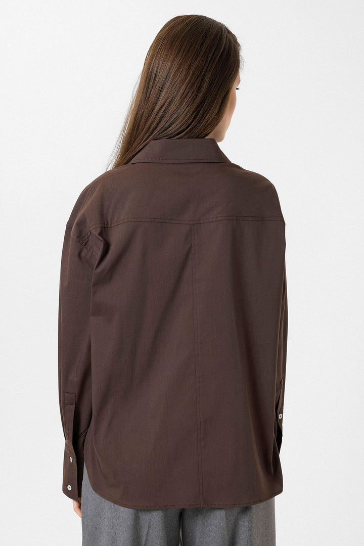 ANT Antioch Coffee Woman Basic Oversize Shirt - Ciudad Victoria