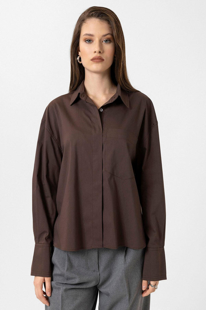 ANT Antioch Coffee Woman Basic Oversize Shirt - Ciudad Victoria