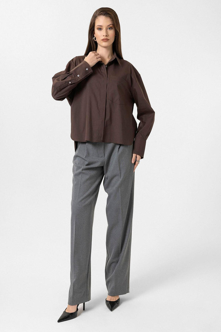ANT Antioch Coffee Woman Basic Oversize Shirt - Ciudad Victoria