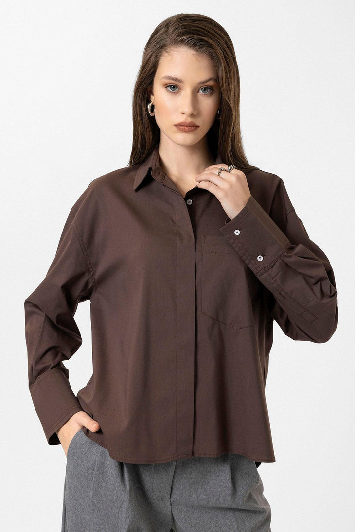 ANT Antioch Coffee Woman Basic Oversize Shirt - Ciudad Victoria