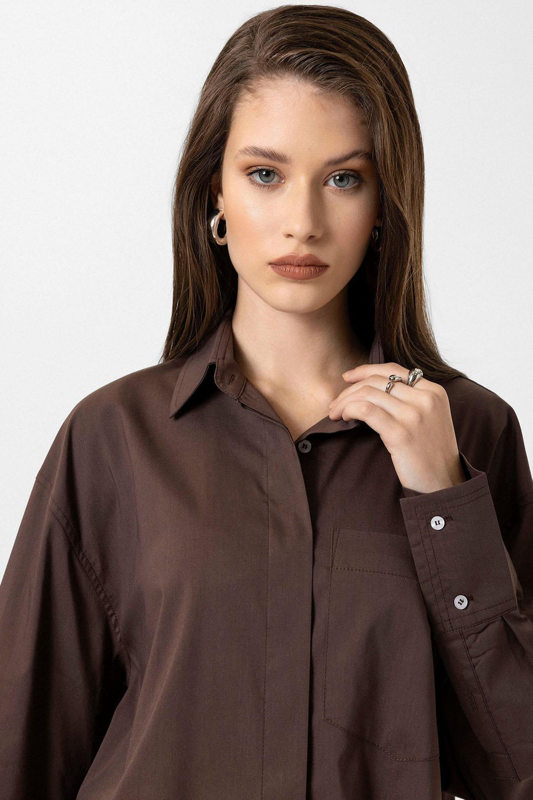 ANT Antioch Coffee Woman Basic Oversize Shirt - Ciudad Victoria