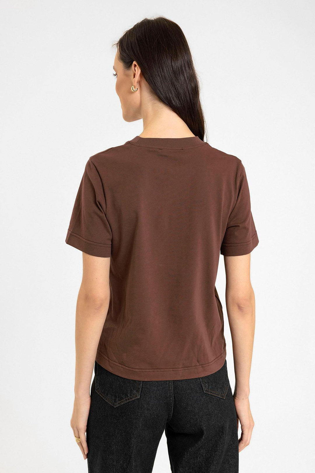ANT Antioch Coffee Woman Bicycle Neck Basic T-Shirt - Ocoyoacac