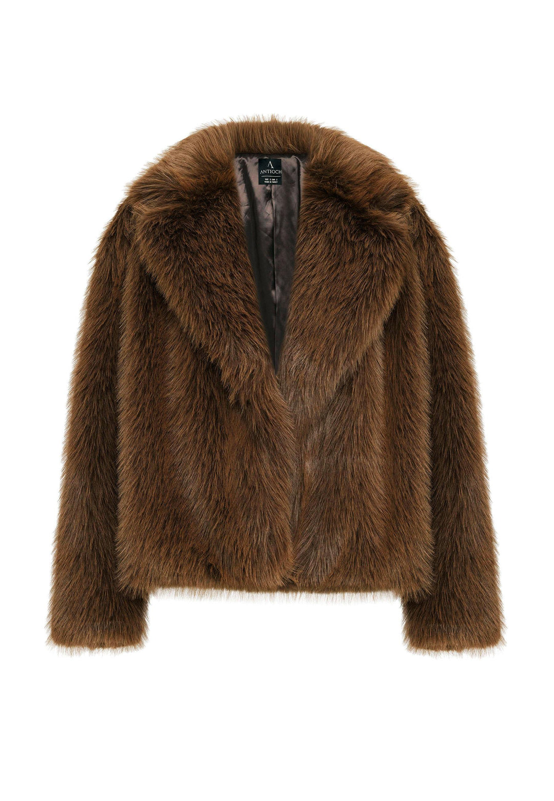 ANT Antioch Coffee Women's Jacket Collar Faux Fur Jacket - Autlán de Navarro