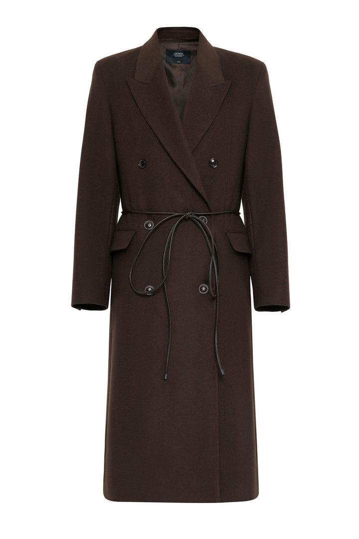 ANT Antioch Coffee Women's Belted Wrap Coat - Odessa