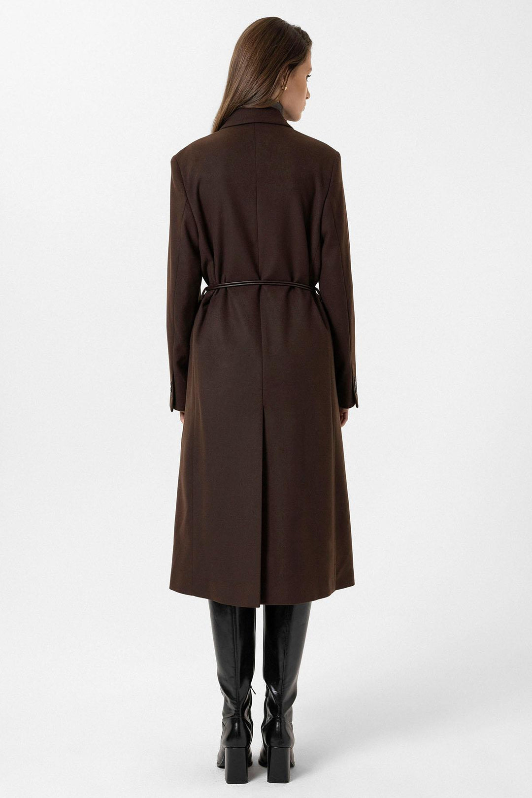 ANT Antioch Coffee Women's Belted Wrap Coat - Odessa
