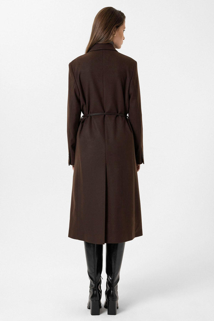 ANT Antioch Coffee Women's Belted Wrap Coat - Odessa