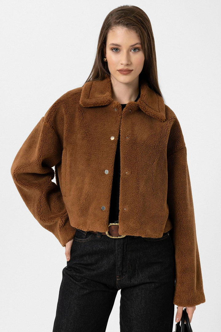 ANT Antioch Coffee Women's Soft Textured Coat - New Brunswick