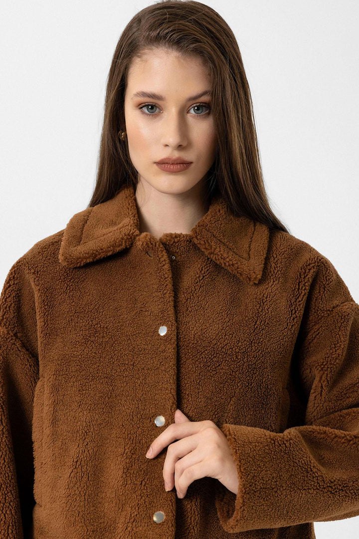 ANT Antioch Coffee Women's Soft Textured Coat - New Brunswick
