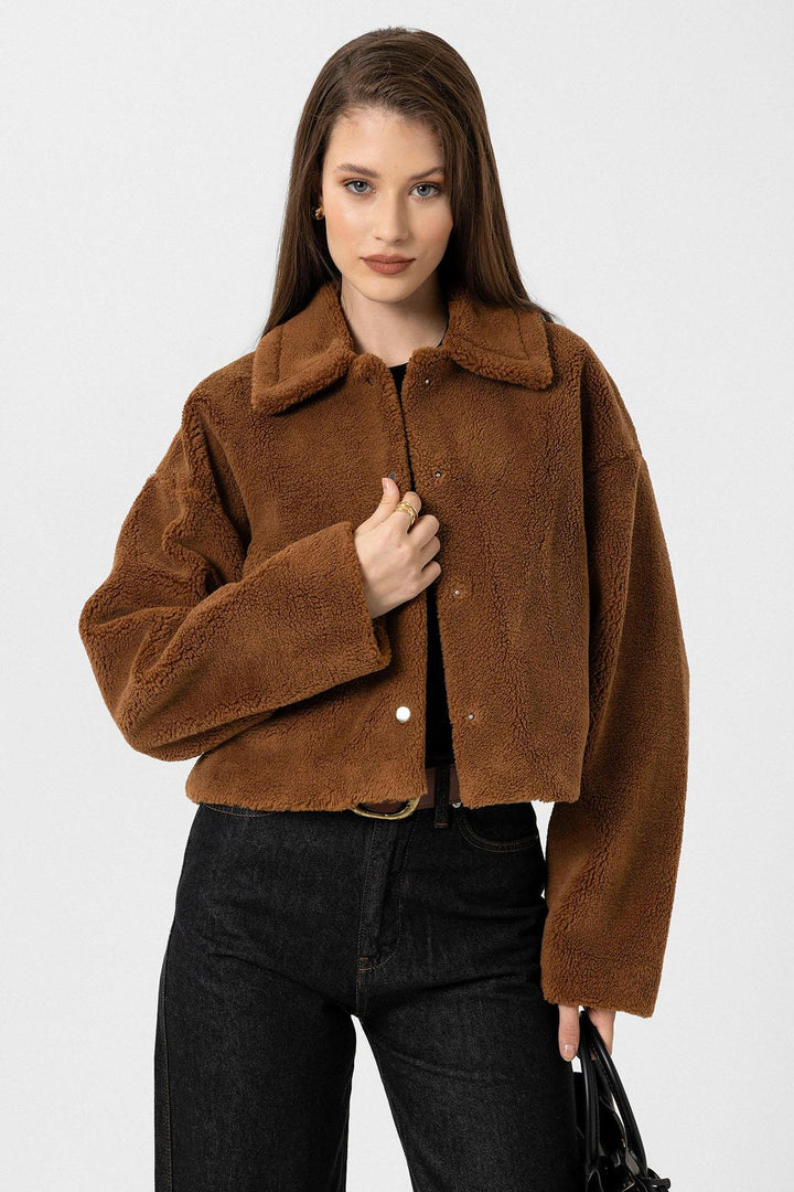 ANT Antioch Coffee Women's Soft Textured Coat - New Brunswick