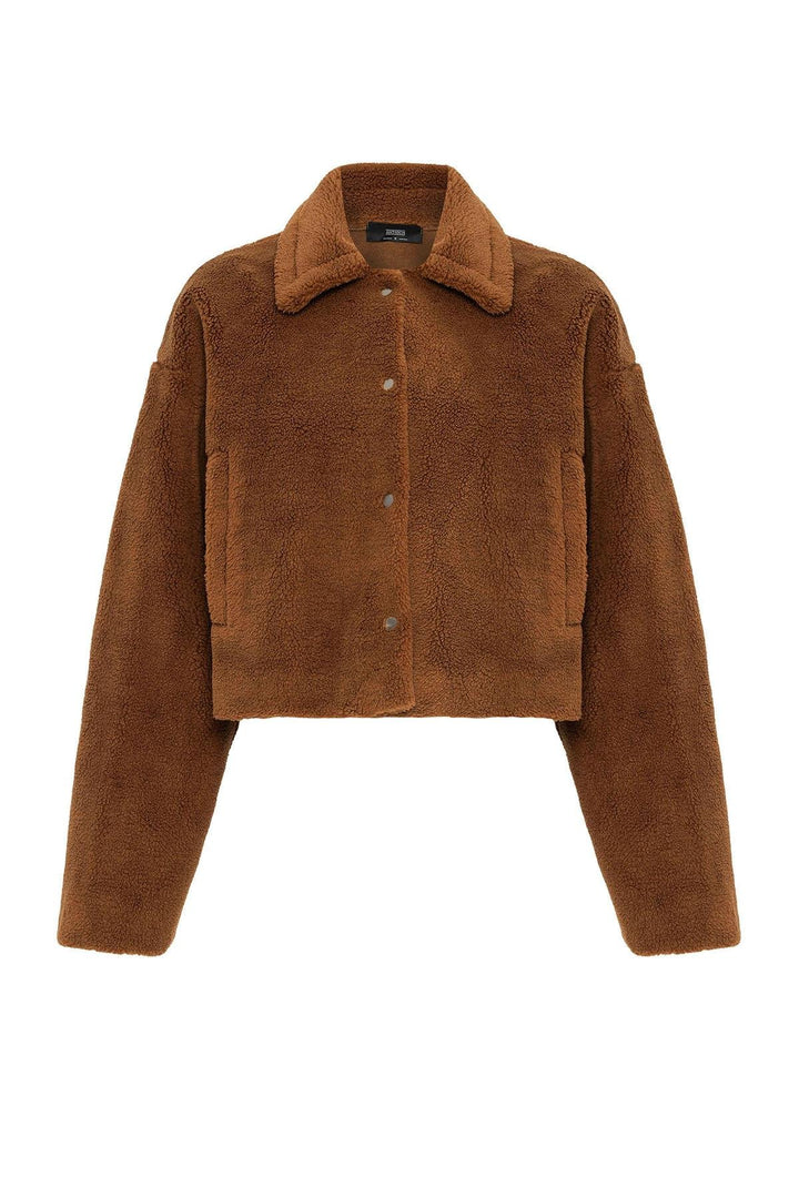 ANT Antioch Kahve Kadın Yumuşak Dokulu Mont - Vernier