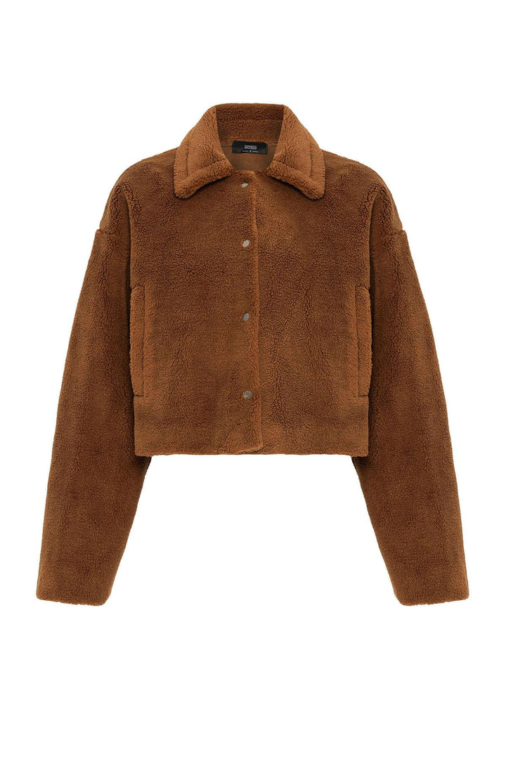 ANT Antioch Coffee Women's Soft Textured Coat - New Brunswick