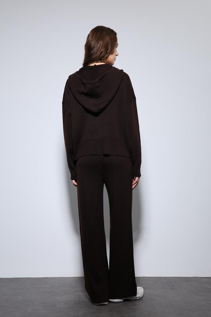 ANT Antioch Coffee Hooded Top and Wide Leg Knit Set - Minneapolis