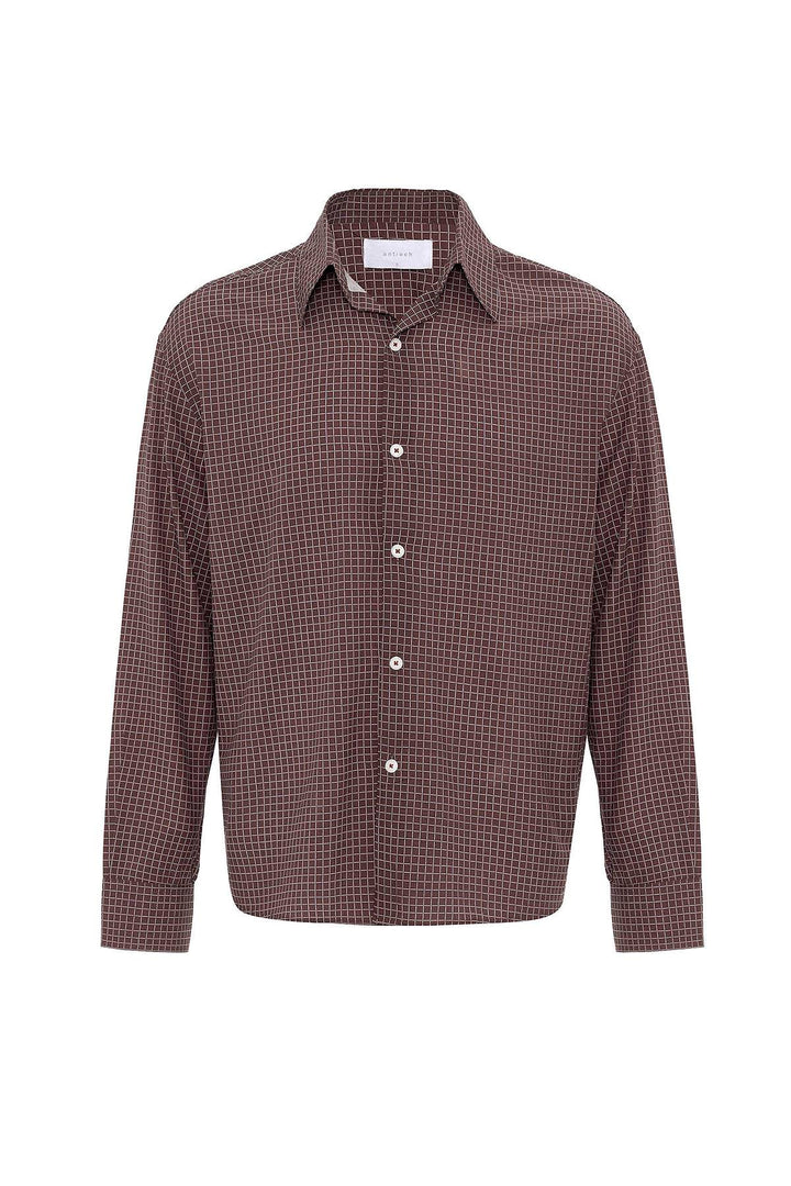 ANT Antioch Coffee Checkered Men's Relaxed Fit Shirt - Seattle