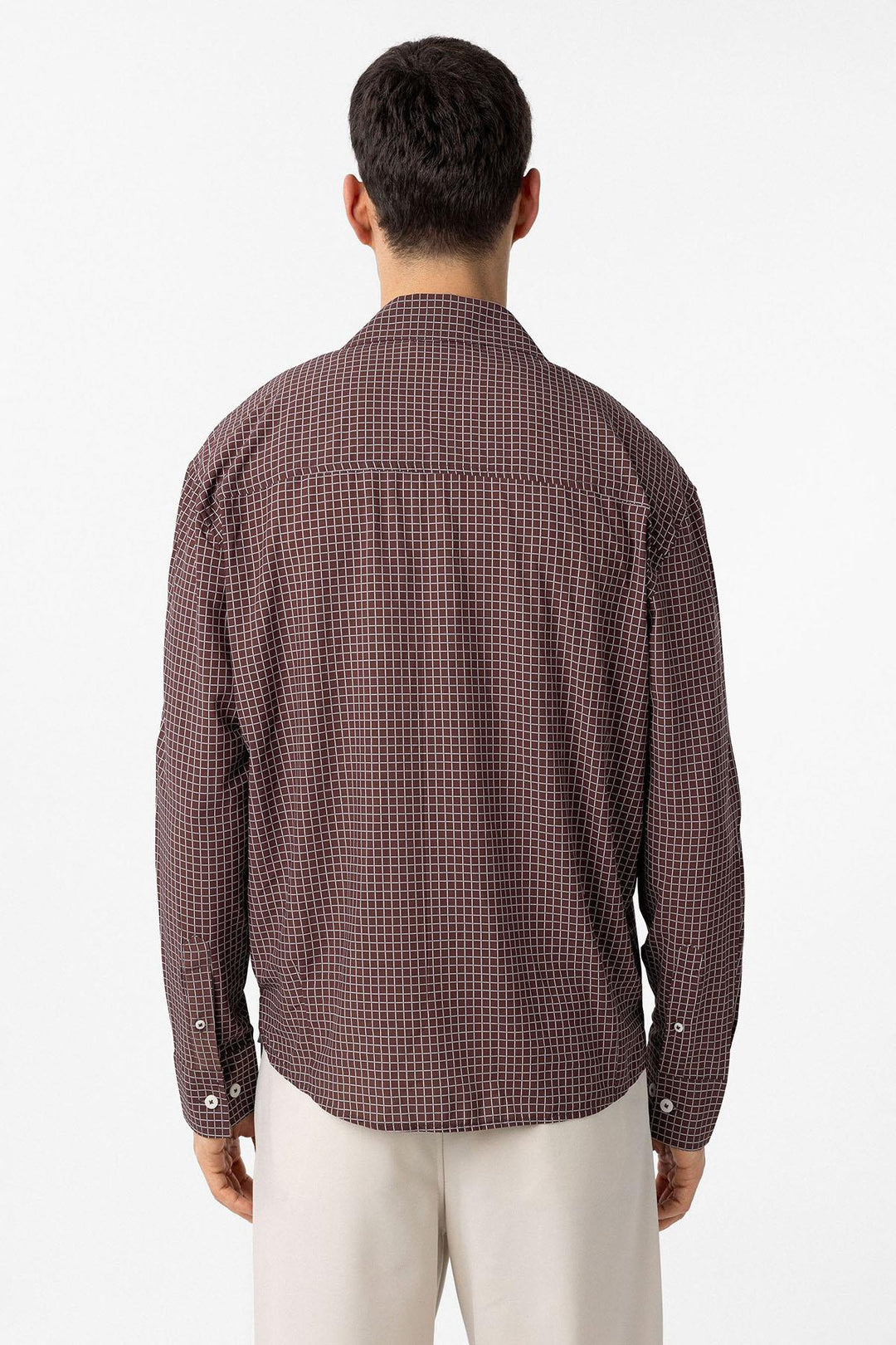 ANT Antioch Coffee Checkered Men's Relaxed Fit Shirt - Seattle
