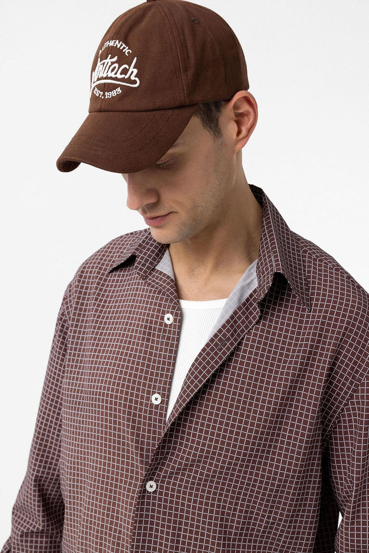 ANT Antioch Coffee Checkered Men's Relaxed Fit Shirt - Seattle