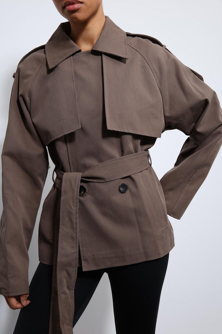 ANT Antioch Kahve Kemerli Kısa Trençkot - Roquetas de Mar