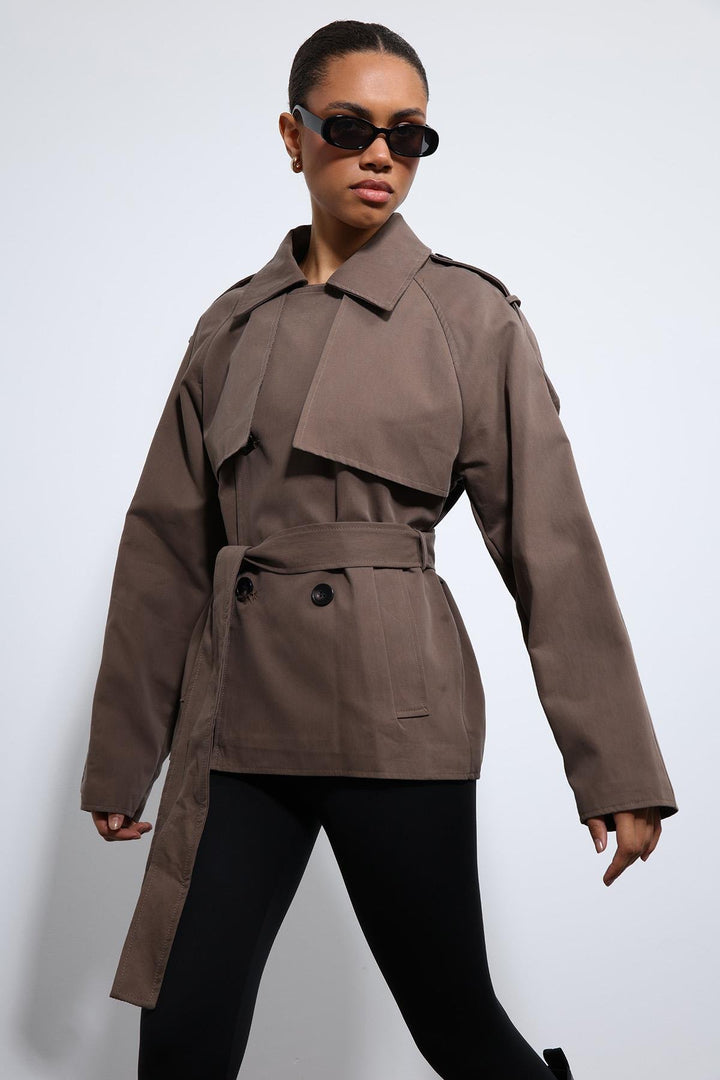 ANT Antioch Kahve Kemerli Kısa Trençkot - Roquetas de Mar