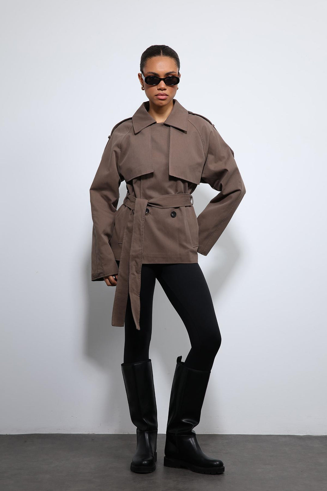 ANT Antioch Kahve Kemerli Kısa Trençkot - Roquetas de Mar