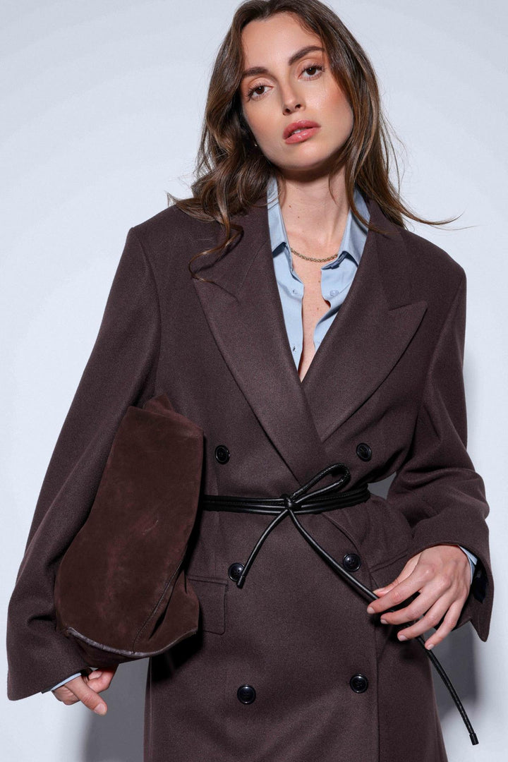 ANT Antioch Coffee Belted Wrap Women's Coat - Torrelavega