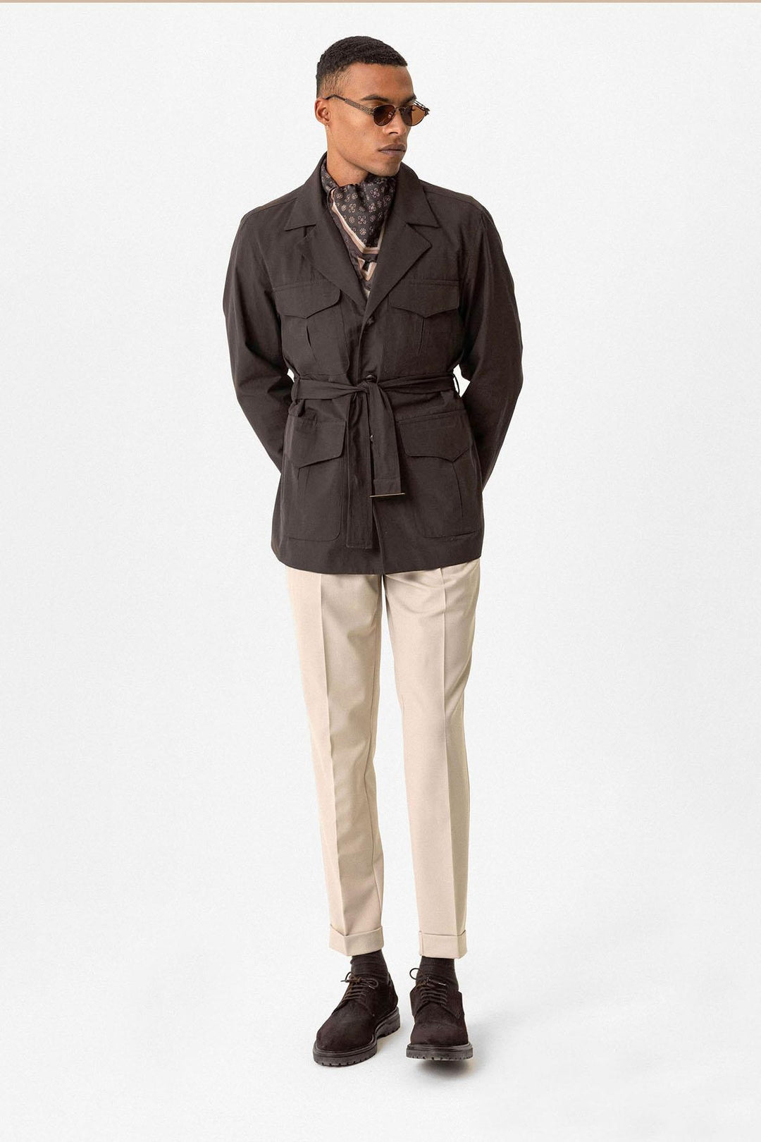 ANT Belted Safari Men's Trench Coat - Carini