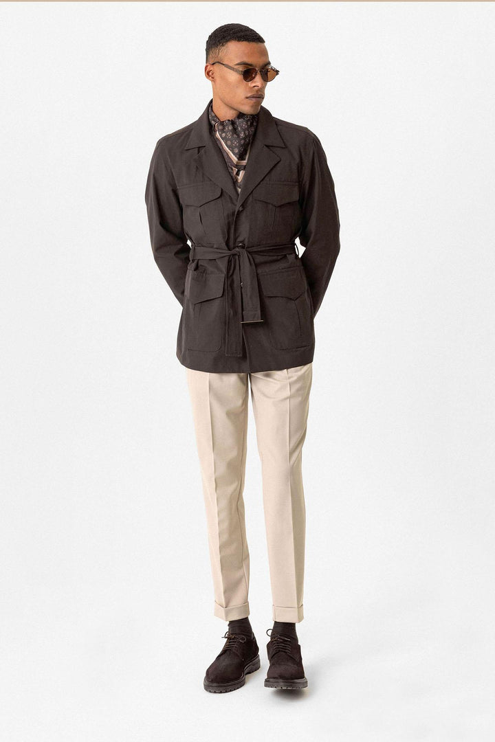 ANT Belted Safari Men's Trench Coat - Carini