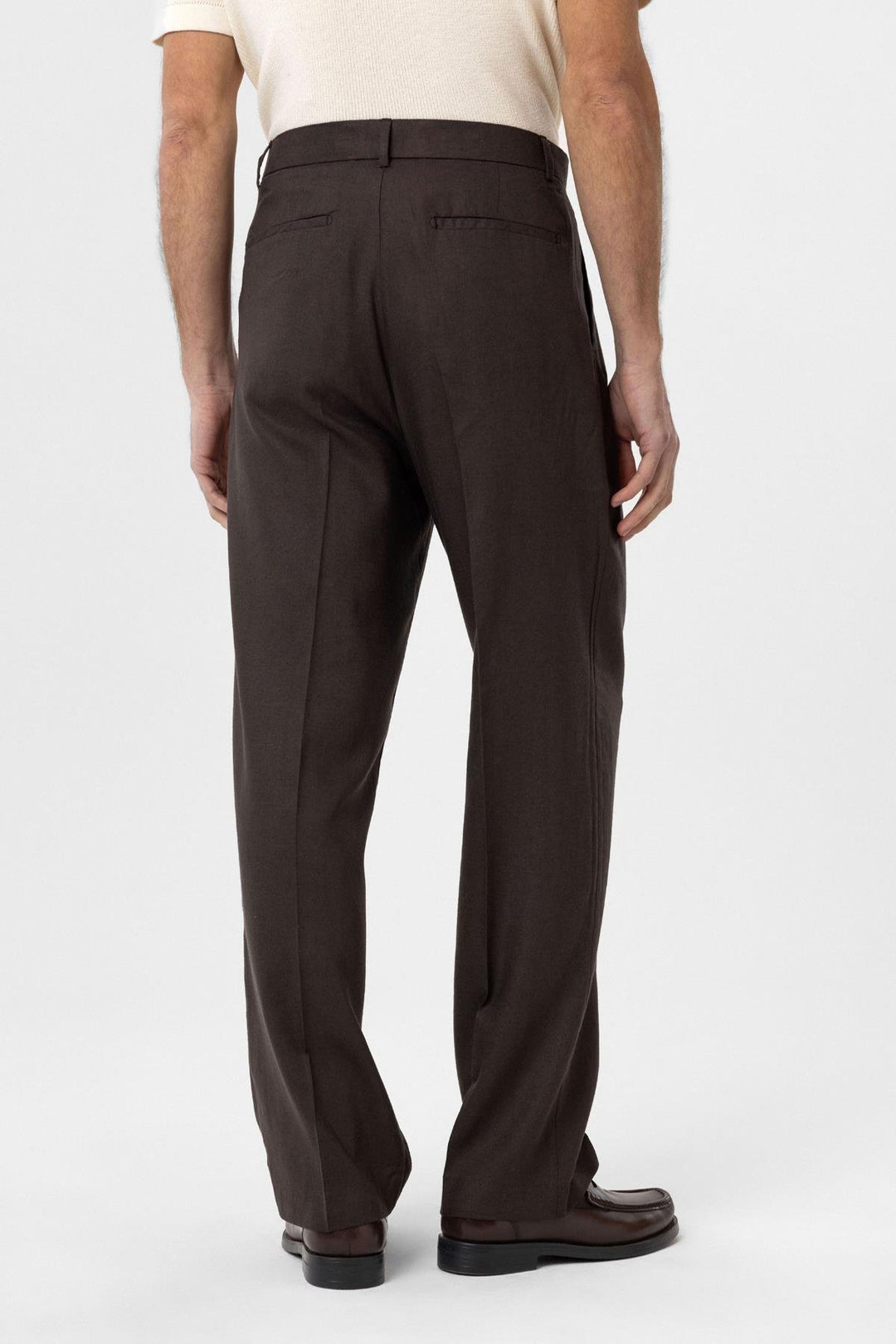 ANT Antioch Kahve Keten Karışımlı Erkek Baggy Pantolon - Piedras Negras