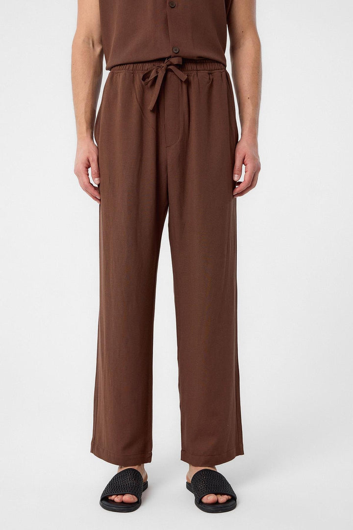 ANT Antioch Coffee Linen Blend Jogger Men's Pants - Varese