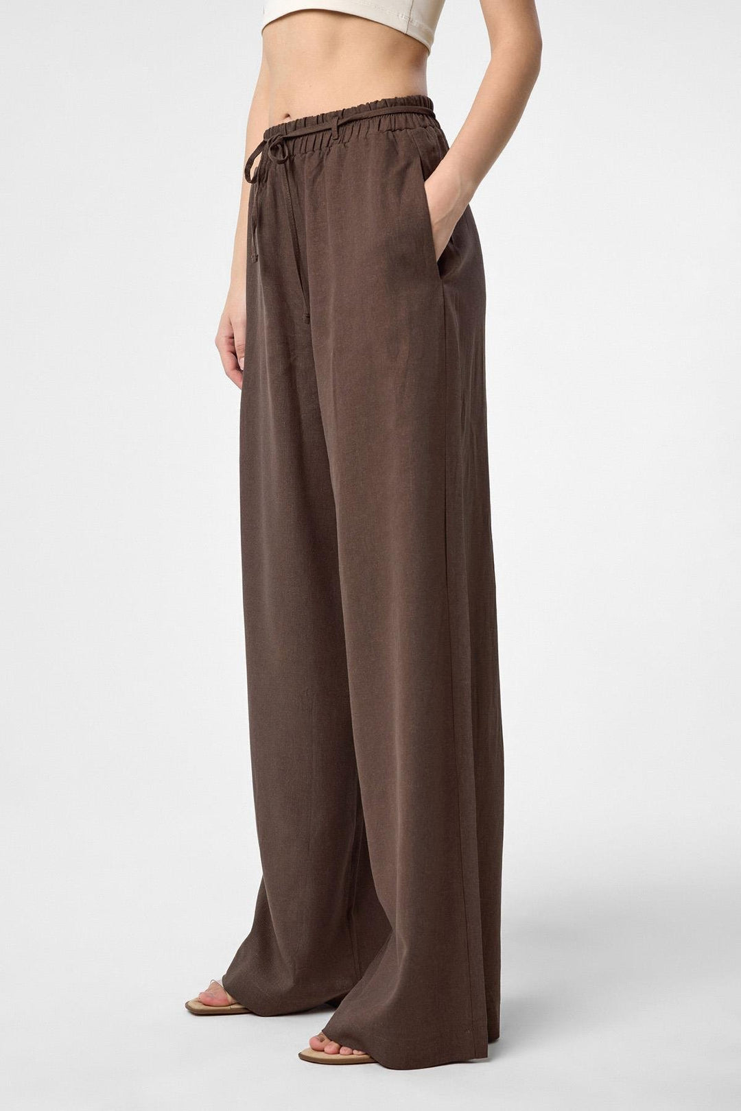 ANT Antioch Coffee Linen Blend Women's Pants - Bethesda