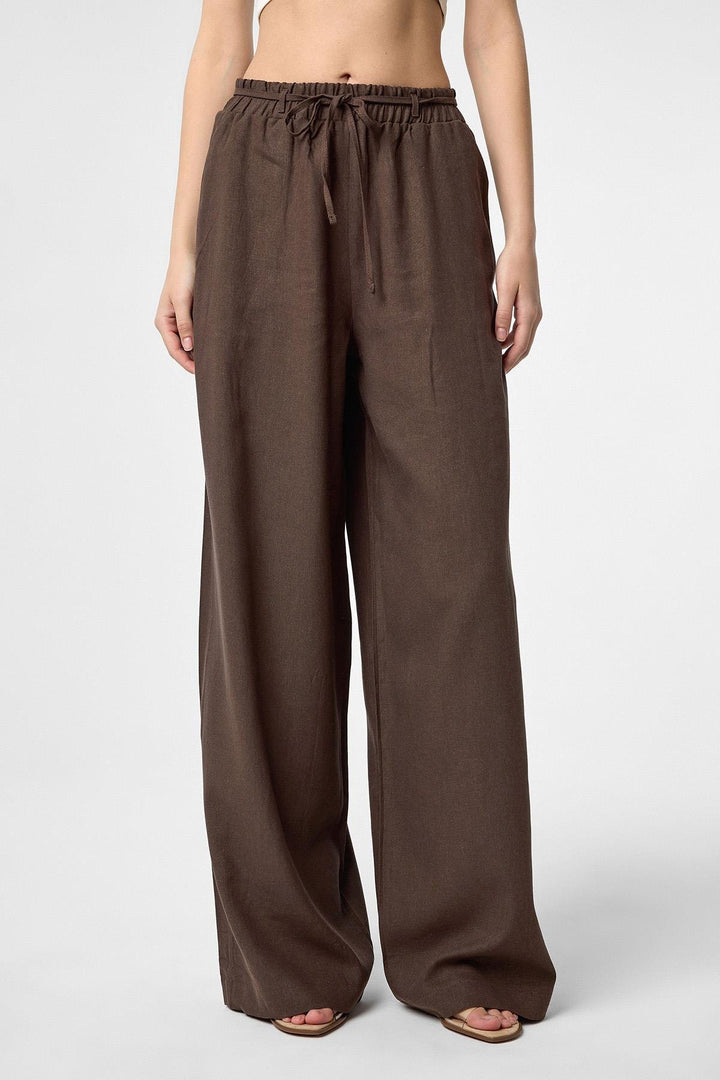 ANT Antioch Coffee Linen Blend Women's Pants - Bethesda