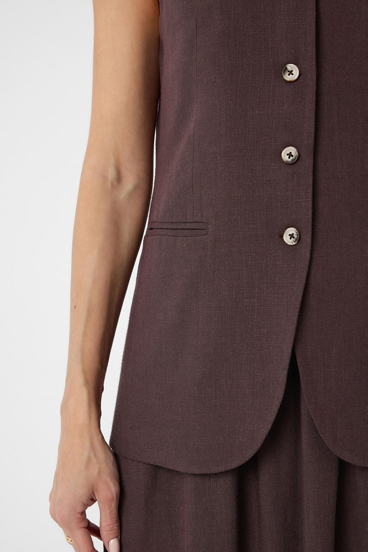 ANT Antioch Coffee Chain Mixed Women's Long Vest - Renton
