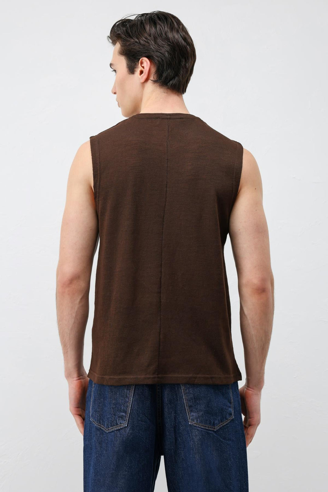 ANT Antioch Kahve Kolsuz Erkek T-Shirt - London