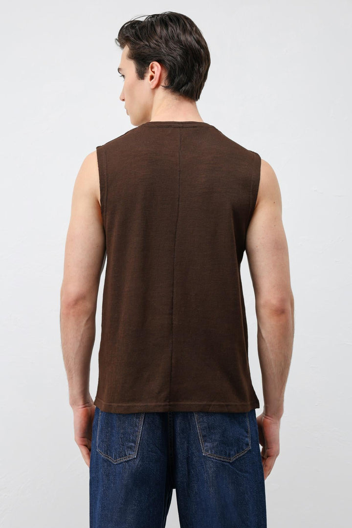 ANT Antioch Kahve Kolsuz Erkek T-Shirt - London