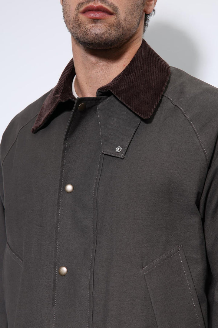 ANT Antioch Coffee Contrast Collar Men's Jacket - Aix-en-Provence