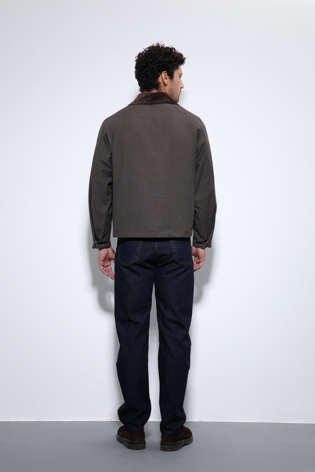 ANT Antioch Coffee Contrast Collar Men's Jacket - Aix-en-Provence