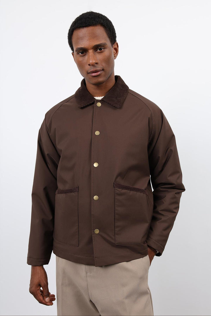 ANT Antioch Coffee Contrast Collar Men's Jacket - Dublin